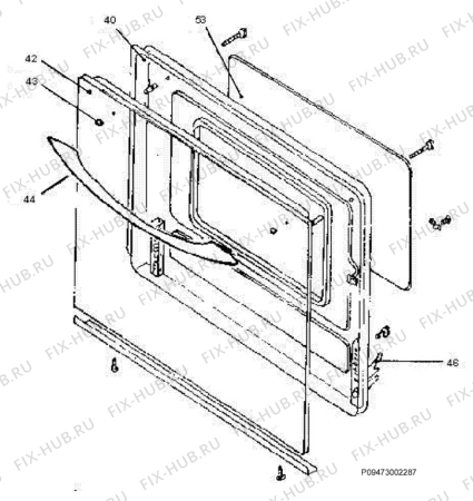 Взрыв-схема плиты (духовки) Zanussi MI85.52LT - Схема узла Section 4